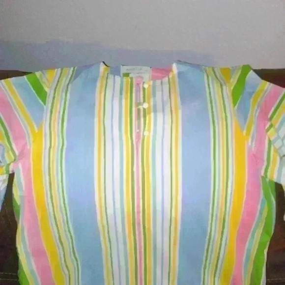 Saks Fifth Avenue Chiha by Jaconelli Rare VintageVertical Pastel Lines H… - Picture 12 of 16